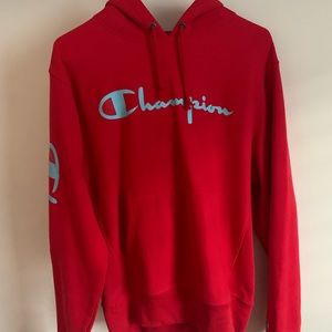 Red Champion Reverse Weave hoodie ❤️!!